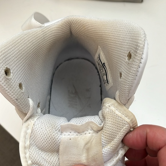 Nike Air Force white sneakers, Youth 5.5 - Picture 8 of 13